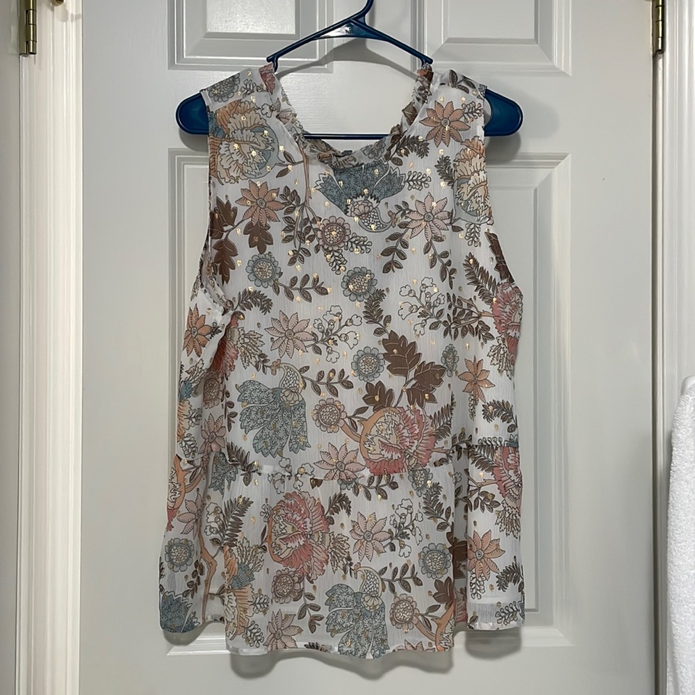Loft shell/shirt with gold accents